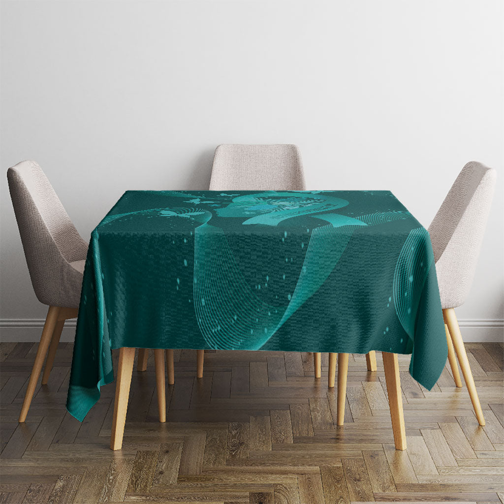 Australia Tourettes Awareness Tablecloth Butterfly Ribbon Art