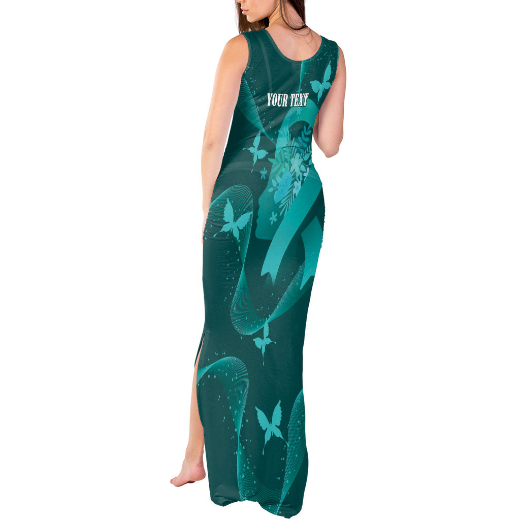 Australia Tourettes Awareness Personalised Tank Maxi Dress Butterfly Ribbon Art