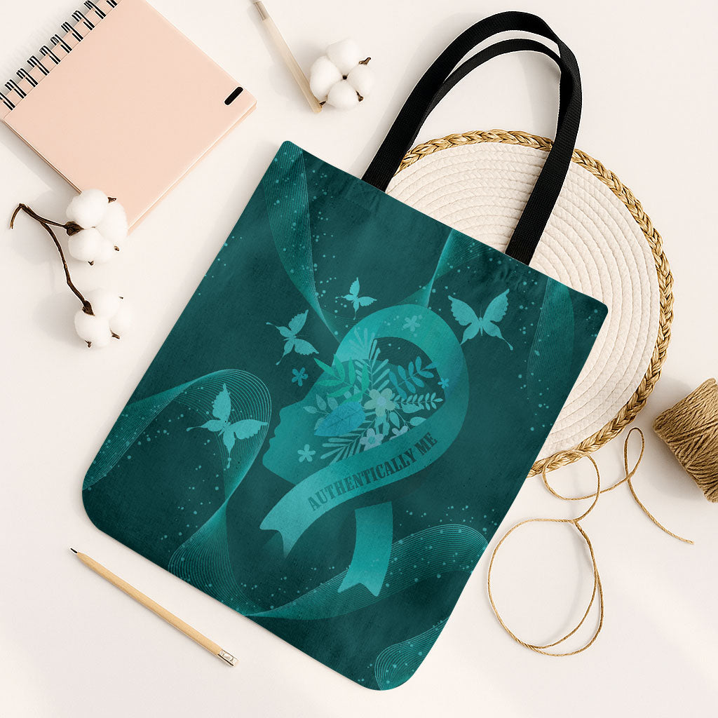 Australia Tourettes Awareness Tote Bag Butterfly Ribbon Art
