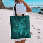 Australia Tourettes Awareness Tote Bag Butterfly Ribbon Art