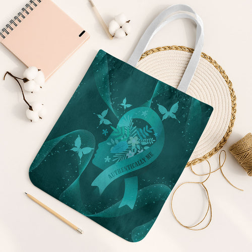 Australia Tourettes Awareness Tote Bag Butterfly Ribbon Art