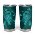 Australia Tourettes Awareness Personalised Tumbler Cup Butterfly Ribbon Art
