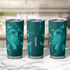Australia Tourettes Awareness Personalised Tumbler Cup Butterfly Ribbon Art