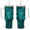 Australia Tourettes Awareness Personalised Tumbler With Handle Butterfly Ribbon Art