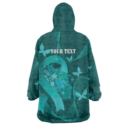 Australia Tourettes Awareness Personalised Wearable Blanket Hoodie Butterfly Ribbon Art
