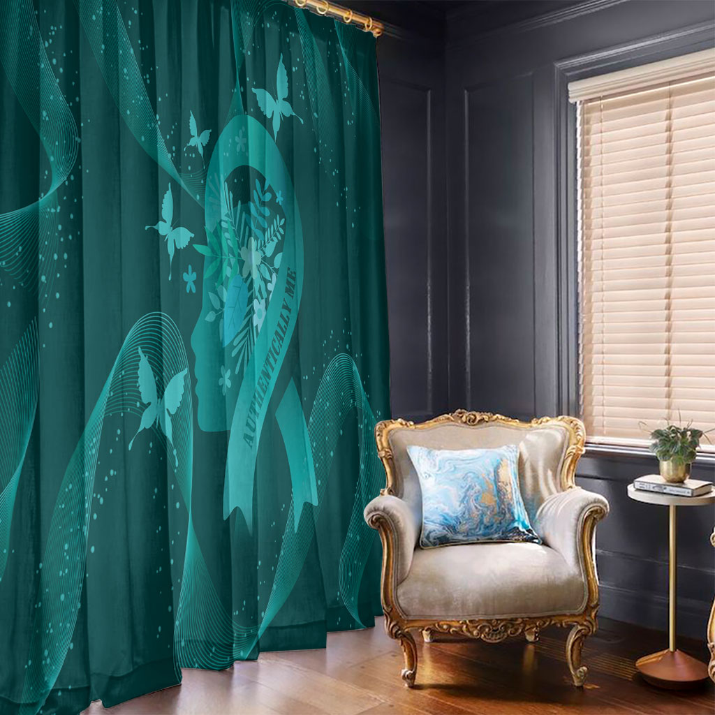 Australia Tourettes Awareness Window Curtain Butterfly Ribbon Art