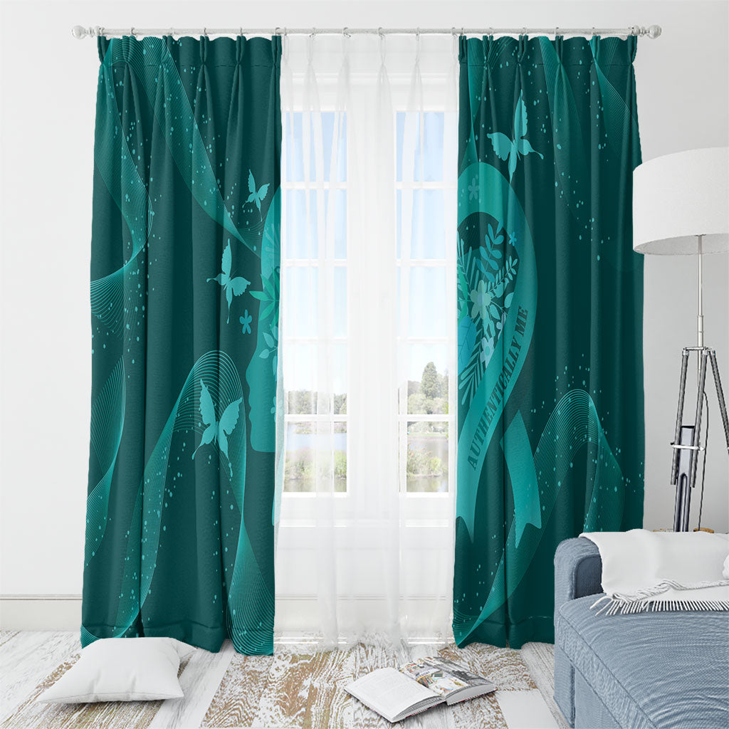 Australia Tourettes Awareness Window Curtain Butterfly Ribbon Art