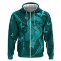 Australia Tourettes Awareness Personalised Zip Hoodie Butterfly Ribbon Art