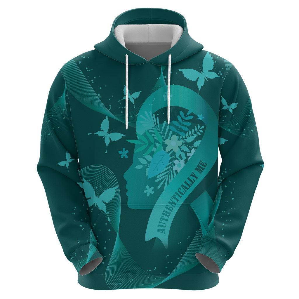 Australia Tourettes Awareness Personalised Zip Hoodie Butterfly Ribbon Art