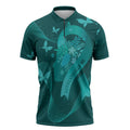 Australia Tourettes Awareness Personalised Zipper Polo Shirt Butterfly Ribbon Art