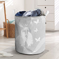 Australia Lung Cancer Awareness Laundry Basket Butterfly Ribbon Art