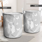 Australia Lung Cancer Awareness Laundry Basket Butterfly Ribbon Art
