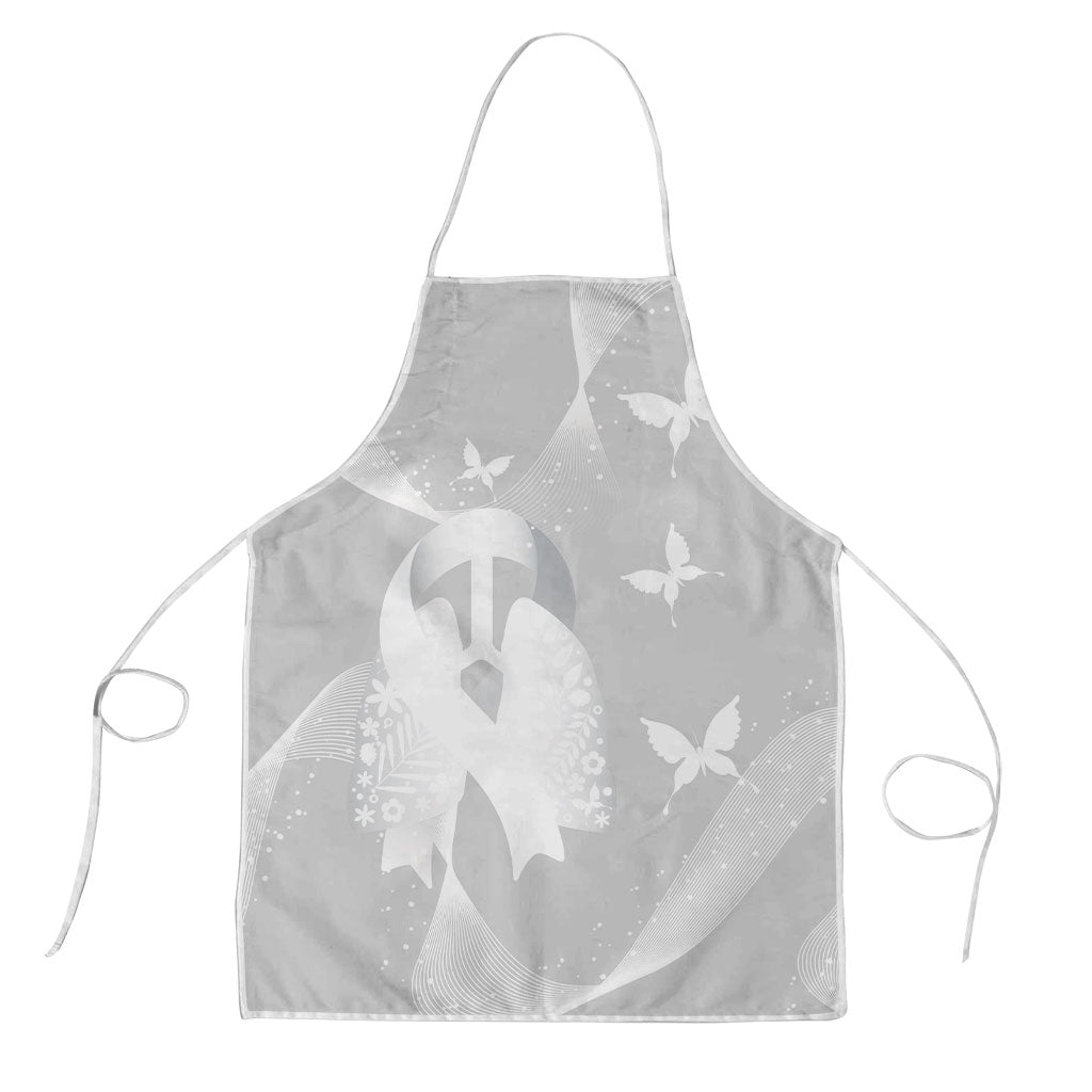 Australia Lung Cancer Awareness Apron Butterfly Ribbon Art