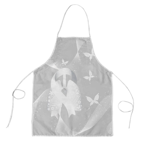 Australia Lung Cancer Awareness Apron Butterfly Ribbon Art