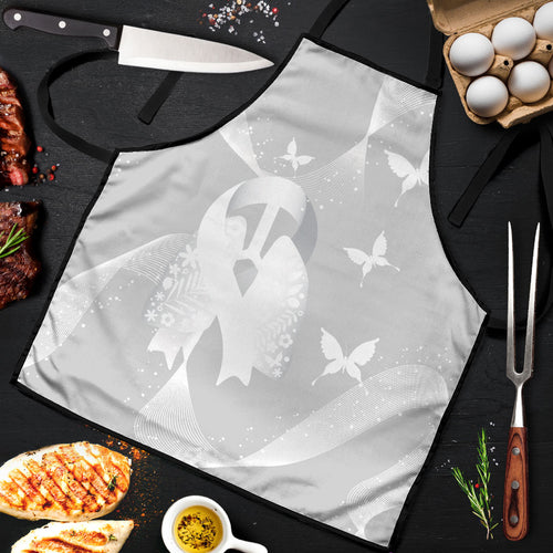 Australia Lung Cancer Awareness Apron Butterfly Ribbon Art