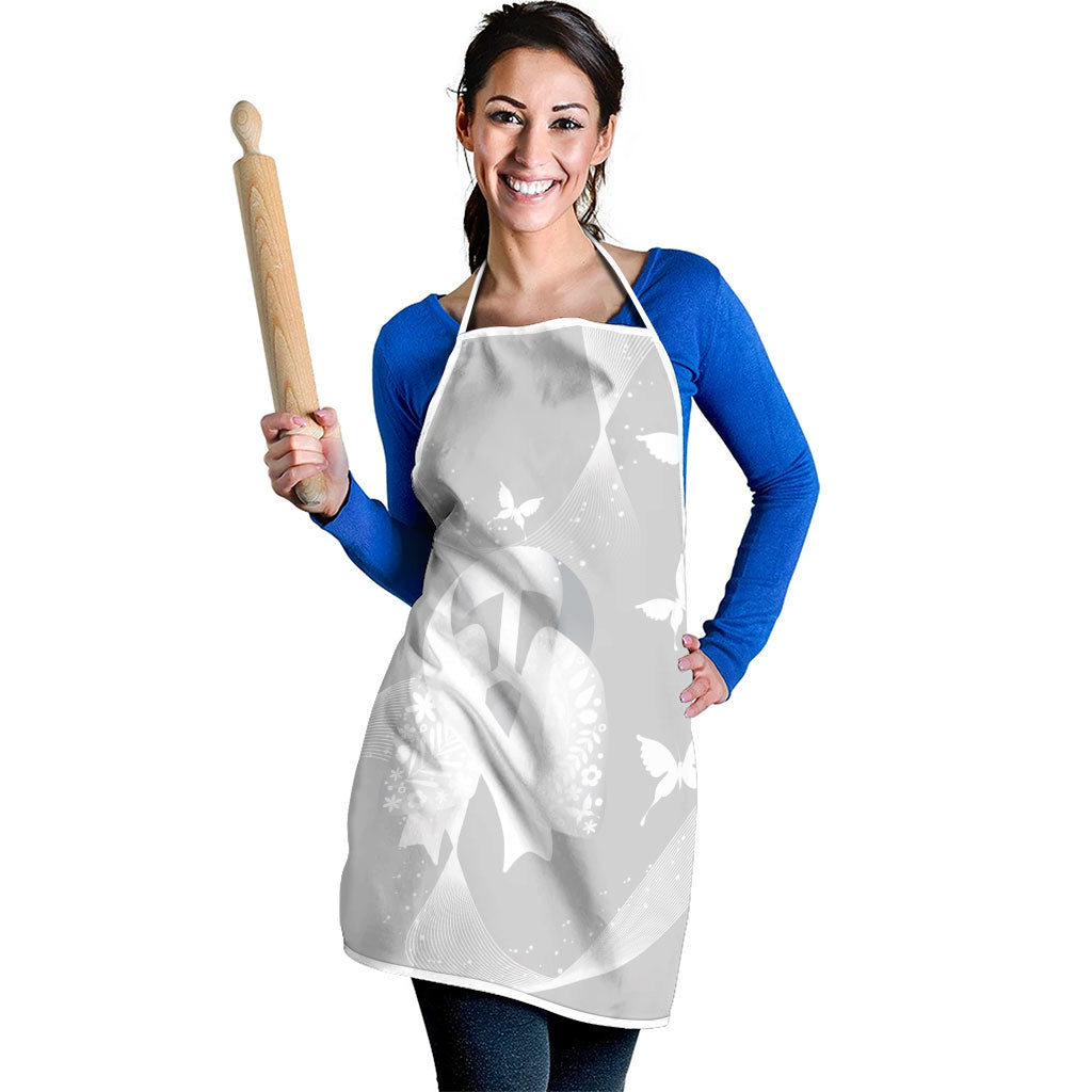 Australia Lung Cancer Awareness Apron Butterfly Ribbon Art