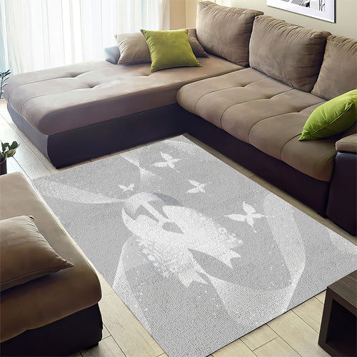 Australia Lung Cancer Awareness Area Rug Butterfly Ribbon Art