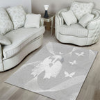 Australia Lung Cancer Awareness Area Rug Butterfly Ribbon Art