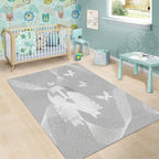 Australia Lung Cancer Awareness Area Rug Butterfly Ribbon Art