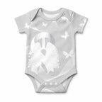 Australia Lung Cancer Support Personalised Baby Onesie Butterfly Ribbon Art