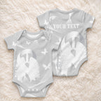 Australia Lung Cancer Support Personalised Baby Onesie Butterfly Ribbon Art