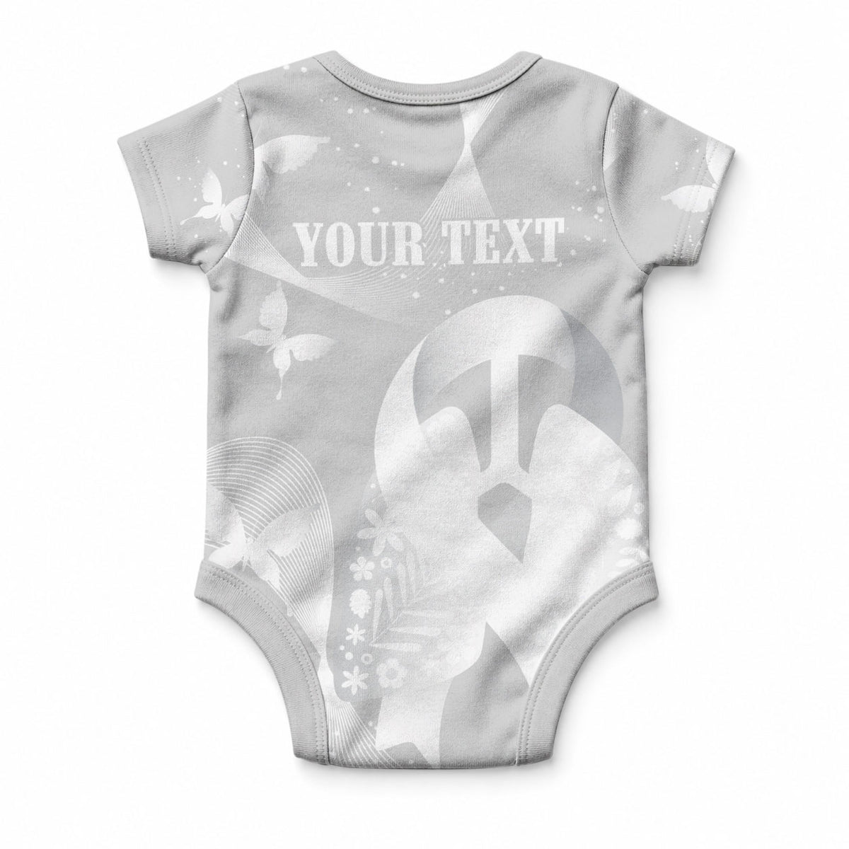 Australia Lung Cancer Support Personalised Baby Onesie Butterfly Ribbon Art