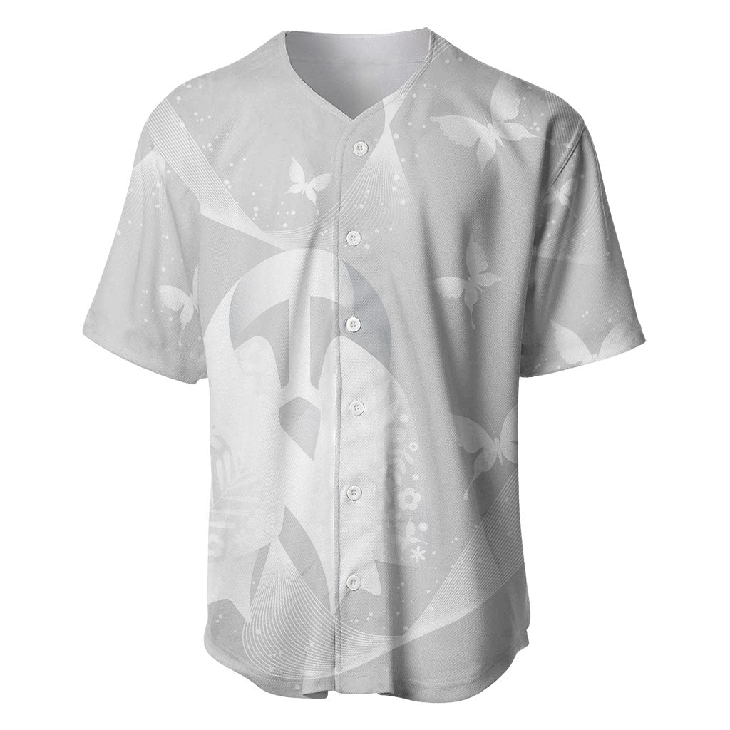 Australia Lung Cancer Awareness Personalised Baseball Jersey Butterfly Ribbon Art