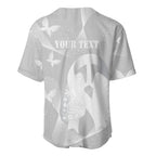 Australia Lung Cancer Awareness Personalised Baseball Jersey Butterfly Ribbon Art