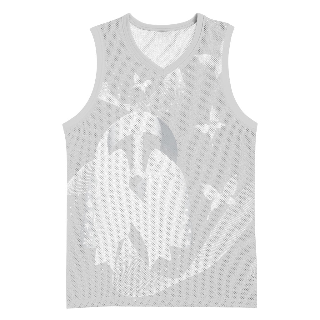 Australia Lung Cancer Awareness Personalised Basketball Jersey Butterfly Ribbon Art