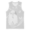 Australia Lung Cancer Awareness Personalised Basketball Jersey Butterfly Ribbon Art