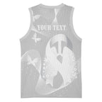 Australia Lung Cancer Awareness Personalised Basketball Jersey Butterfly Ribbon Art