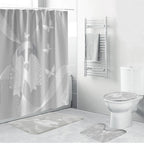 Australia Lung Cancer Awareness Bathroom Set Butterfly Ribbon Art