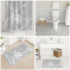 Australia Lung Cancer Awareness Bathroom Set Butterfly Ribbon Art