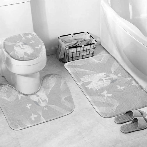 Australia Lung Cancer Awareness Bathroom Set Butterfly Ribbon Art