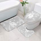 Australia Lung Cancer Awareness Bathroom Set Butterfly Ribbon Art