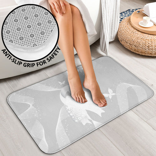 Australia Lung Cancer Awareness Bathroom Set Butterfly Ribbon Art