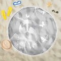 Australia Lung Cancer Awareness Beach Blanket Butterfly Ribbon Art