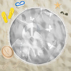 Australia Lung Cancer Awareness Beach Blanket Butterfly Ribbon Art