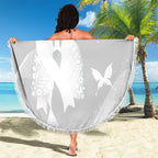 Australia Lung Cancer Awareness Beach Blanket Butterfly Ribbon Art
