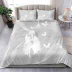 Australia Lung Cancer Awareness Bedding Set Butterfly Ribbon Art