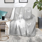 Australia Lung Cancer Awareness Blanket Butterfly Ribbon Art