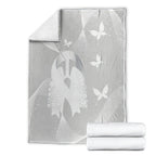 Australia Lung Cancer Awareness Blanket Butterfly Ribbon Art