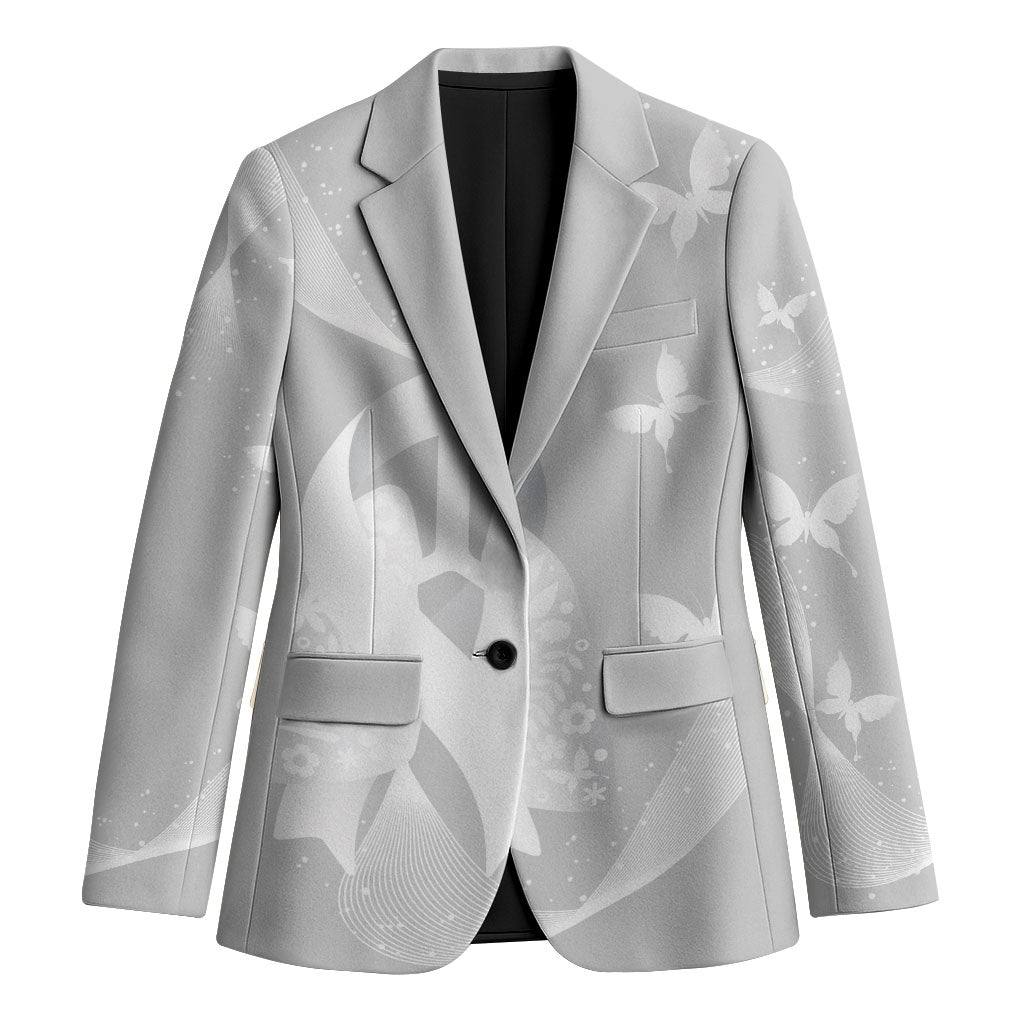 Australia Lung Cancer Awareness Personalised Blazer Butterfly Ribbon Art