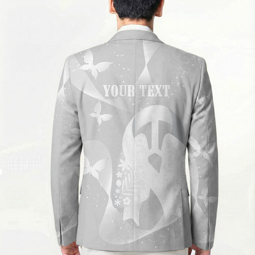Australia Lung Cancer Awareness Personalised Blazer Butterfly Ribbon Art