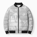Australia Lung Cancer Awareness Personalised Bomber Puffer Jacket Butterfly Ribbon Art