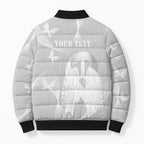 Australia Lung Cancer Awareness Personalised Bomber Puffer Jacket Butterfly Ribbon Art