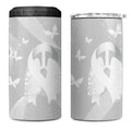 Australia Lung Cancer Awareness Personalised 4 in 1 Can Cooler Tumbler Butterfly Ribbon Art