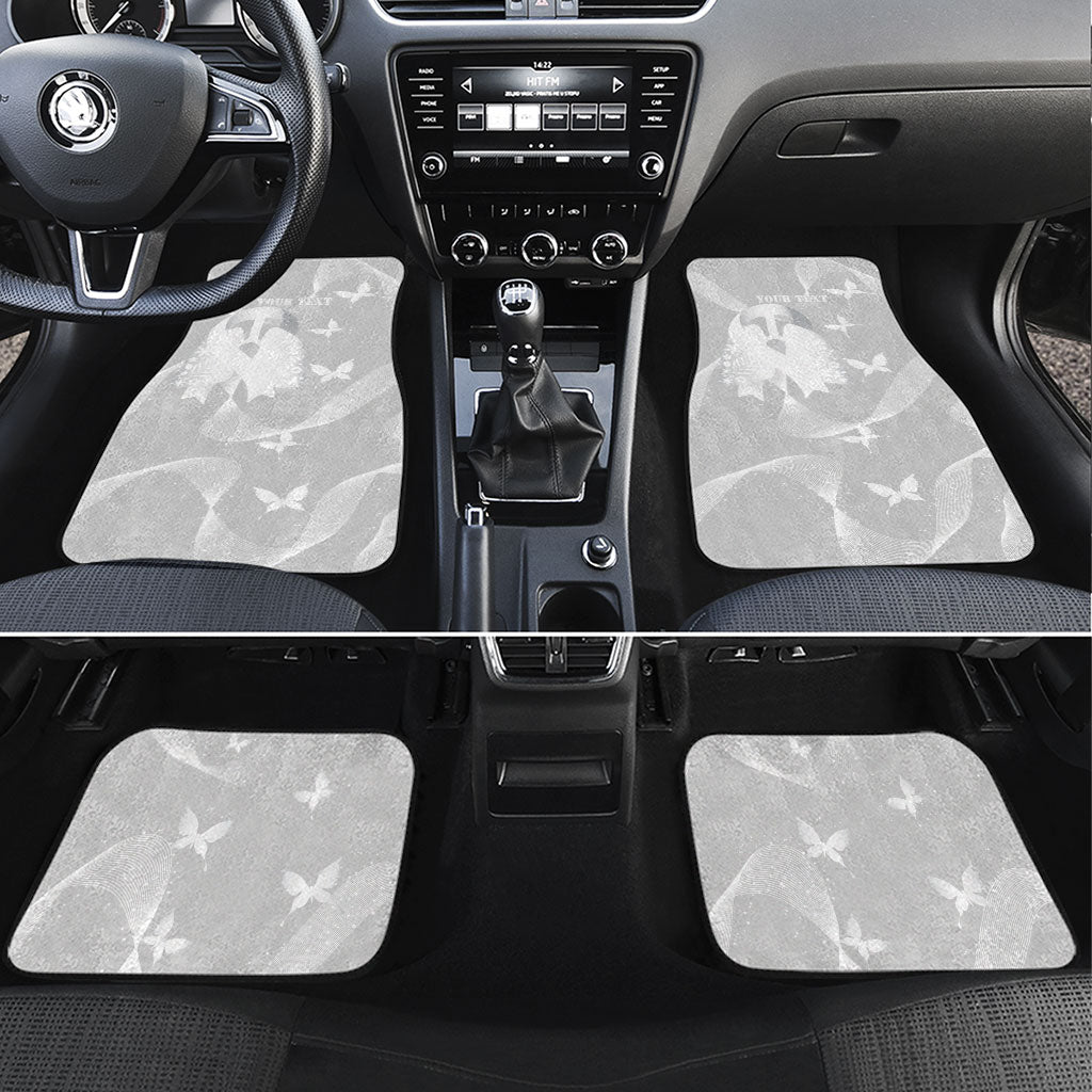 Australia Lung Cancer Awareness Personalised Car Mats Butterfly Ribbon Art