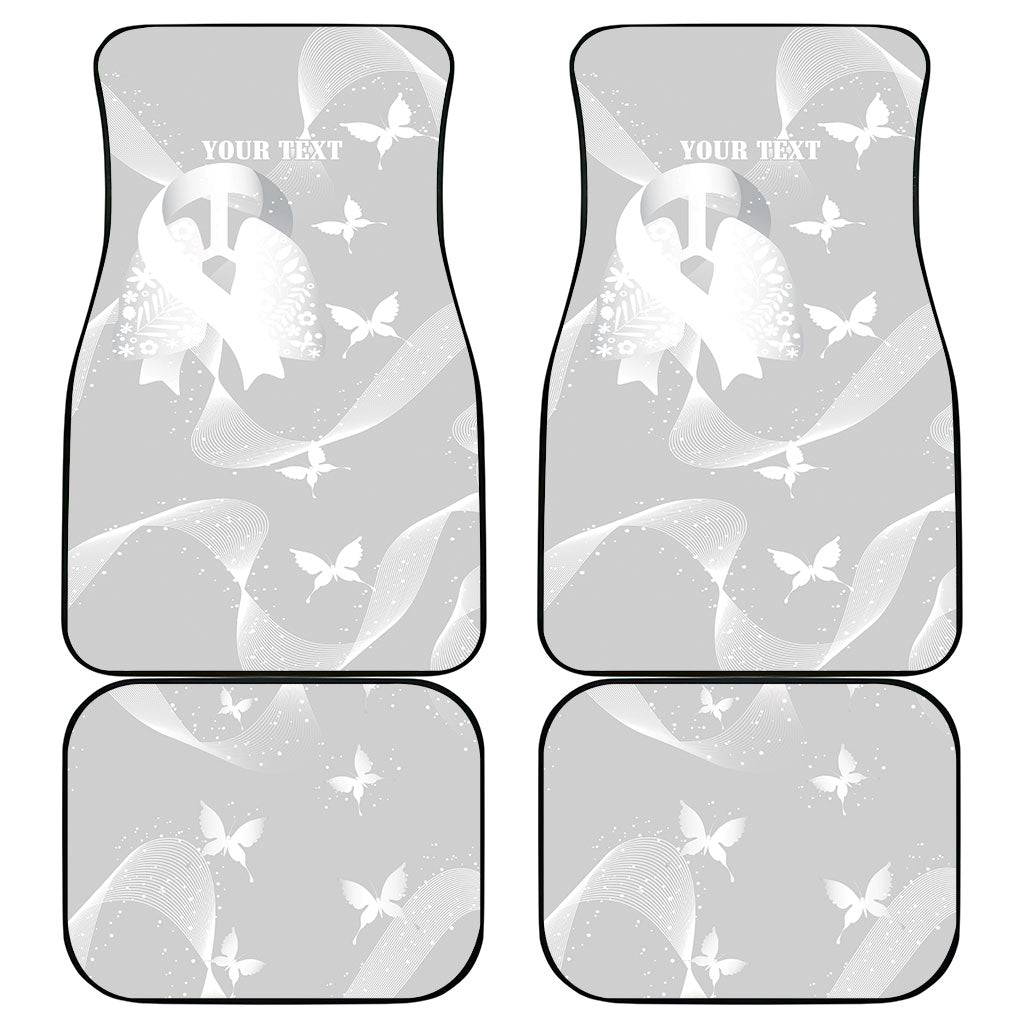 Australia Lung Cancer Awareness Personalised Car Mats Butterfly Ribbon Art