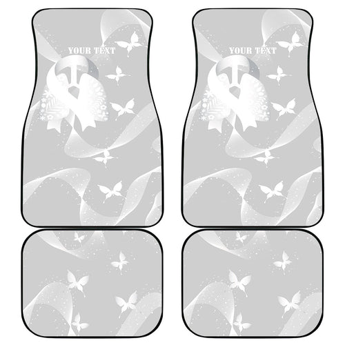 Australia Lung Cancer Awareness Personalised Car Mats Butterfly Ribbon Art